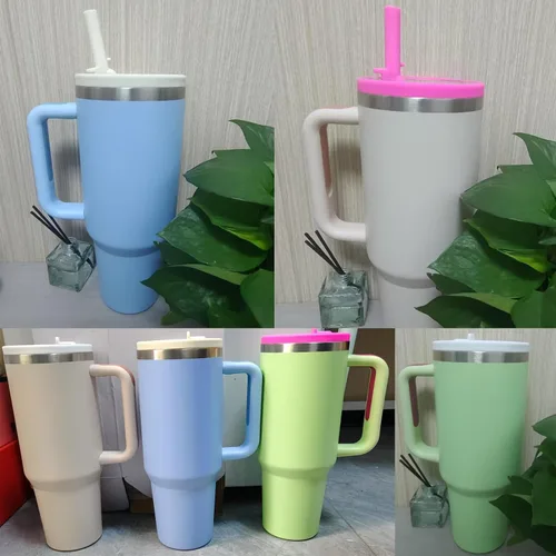 Miniatura 6 de Paquete de 2 vasos a prueba de fugas de 30 onzas con tapa abatible con popote de repuesto para Stanley QuencherH2.0, tapas superiores a prueba
