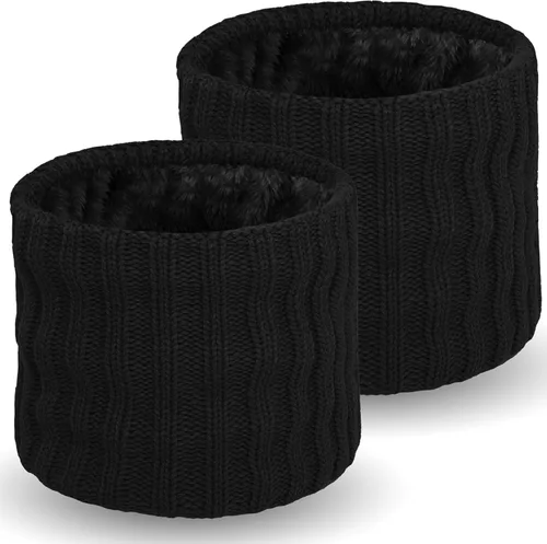 Wandx Polaina de forro polar para niños y niñas, para invierno, para clima frío, cubierta facial de punto de rayas anchas para niños y niñas