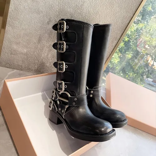 Miniatura 2 de MissHeel Botas de equitación para mujer, botas de arnés de pantorrilla ancha