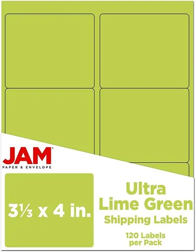 Miniatura 84 de JAM PAPER Etiquetas de envío de hoja completa - Papel adhesivo imprimible - 8 1/2 x 11 - Amarillo - 10 páginas completas/paquete
