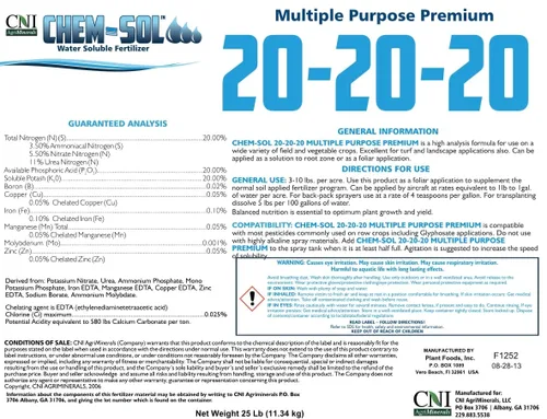 Miniatura 2 de MACROSOL (25 libras) Fertilizante 20-20-20-20 (multipropósito y soluble en agua)