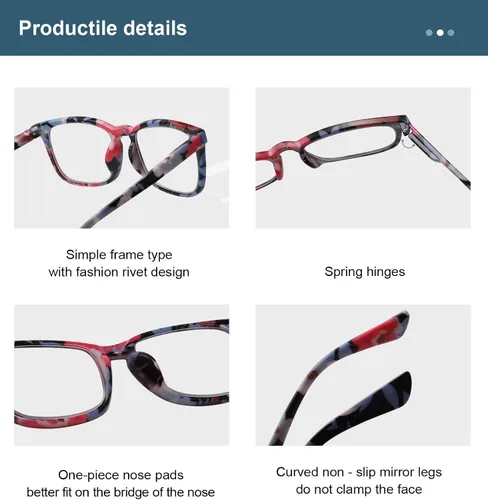 Miniatura 5 de BLUELESS Gafas de lectura para mujer - Lectores de moda para damas (Floral, 0.00)