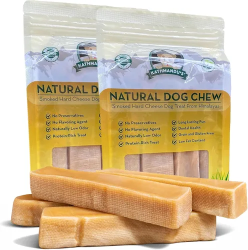 Miniatura 13 de Queso auténtico del Himalaya de yak para perros - Pequeño (Paquete de 10) - Procedencia de las estribaciones prístinas del Himalaya, sin cuero