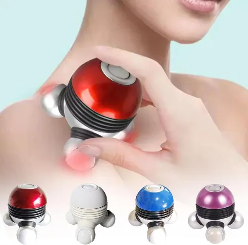Miniatura 2 de Mini masajeador de mano, potentes vibraciones de masaje 2025 para alivio muscular y relajación, masajeador corporal vibratorio portátil con luz LED
