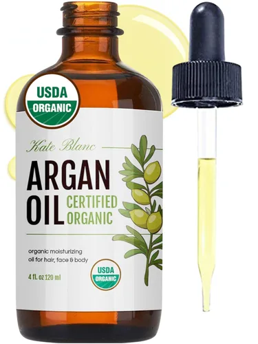 Aceite de Argán marroquí orgánico virgen 100 % puro con certificación USDA, prensado en frío por Kate Blanc Estimula el crecimiento para el pelo