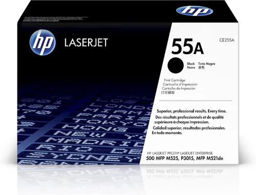 HP Impresoras de cartuchos de tóner negro 55A | Funciona con la serie de impresoras: LaserJet Enterprise 500 MFP M525, P3015, LaserJet Pro MFP M521