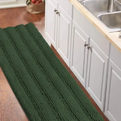 Miniatura 87 de Turquoize Alfombras de Baño de Chenilla Peludas Alfombra de Baño Antideslizante Gruesas Alfombras Peludas para Baño Chenilla Juego de Alfombra