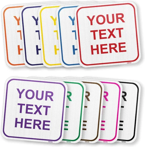 Miniatura 13 de Letrero de metal rectangular vertical personalizable (1/2 blanco), 10 x 14 pulgadas, lámina 3M. Aluminio libre de óxido 040, agujeros incluidos
