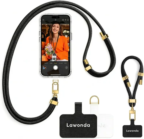 Miniatura 11 de 2 Almohadillas Cordón para Teléfono Ajustable Crossbody Correa para Cuello de Teléfono Celular Universal Cordón de Muñeca para Teléfono Móvil + 2pcs