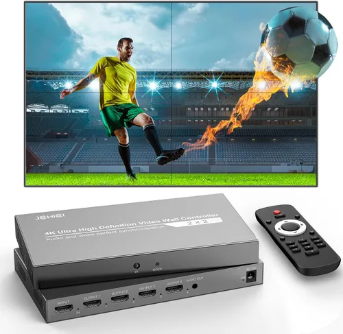 Miniatura 9 de Controlador de pared de video 3x3, procesador de pared JCHICI TV, pantalla HD 4K x 2K, rotación de 180 grados, 10 modos de empalme, entrada 4K