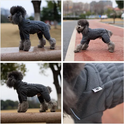Miniatura 4 de Lovelonglong - Abrigo cálido para perro, chaqueta para perros pequeños, medianos y grandes con cierre de cremallera, abrigo de invierno de forro