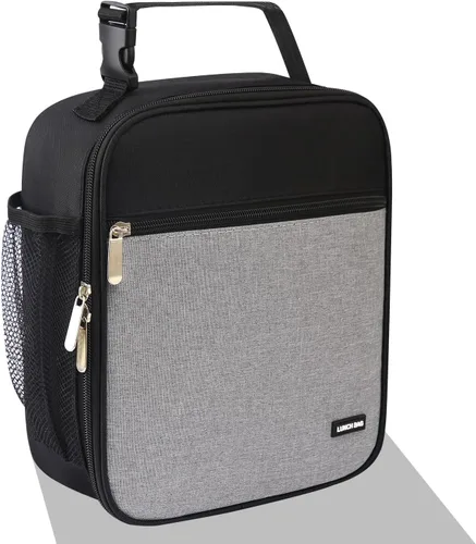 Miniatura 17 de Lovoeo Lonchera Bolsa de almuerzo para hombres mujeres Lonchera aislada Bolsas de almuerzo para Trabajo Picnic Viajes (azul bebé)