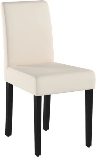 Miniatura 5 de Sillas de comedor de estilo urbano, de piel y con patas de madera maciza, 76.2 cm, 4