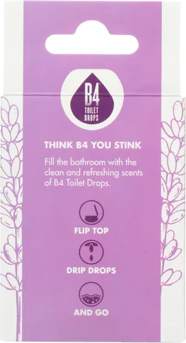 Miniatura 2 de B4 - Gotas desodorizantes para inodoro y baño, botella de 2 onzas (Lavender Spring)