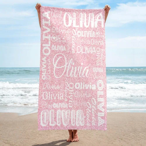 Miniatura 27 de Dr.TOUGH Toallas de playa personalizadas para adultos y niños, toallas de piscina personalizadas con nombre, toallas de playa de microfibra