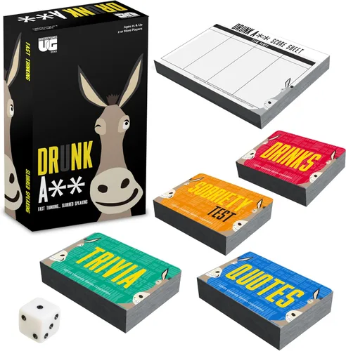 University Games | Drunk Ass Team Trivia Game, para edades de 21 años y hasta 4 o más jugadores