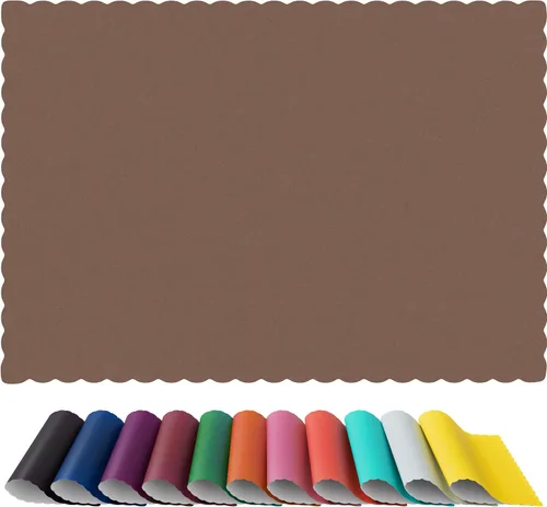 Miniatura 8 de Manteles individuales de papel, desechables, borde festoneado (50, negro)