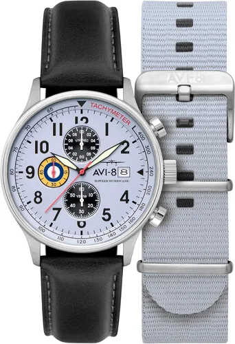Miniatura 21 de Reloj analógico AV-4011 Hawker Hurricane, con mecanismo de cuarzo japonés, con correa de piel, de AVI-8