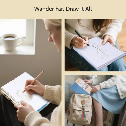 Miniatura 7 de Yoment Cuaderno de bocetos pequeño de 5.5" x 8.5" para dibujo, 100 hojas de tapa dura en espiral para niños (68 libras/100gsm), cuaderno de bocetos
