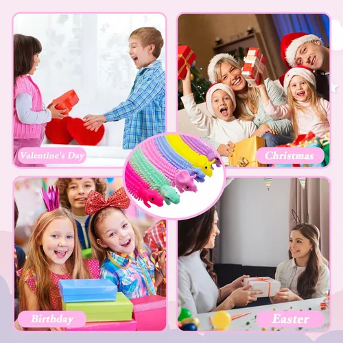 Miniatura 7 de 40 PIEZAS Juguete Fidget Elástico, Juguetes Fidget de Cuerdas Elásticas Coloridas, Juguetes Fidget Sensoriales Antiestrés para Niños y Adultos