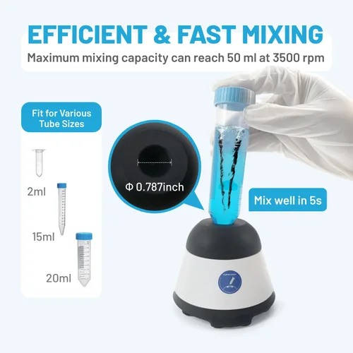 Miniatura 3 de Mini Mezclador de Vórtice con Función de Inicio Táctil, Mezcla de Laboratorio, Esmalte de Uñas, Adhesivos para Pestañas y Mezcla de Pinturas