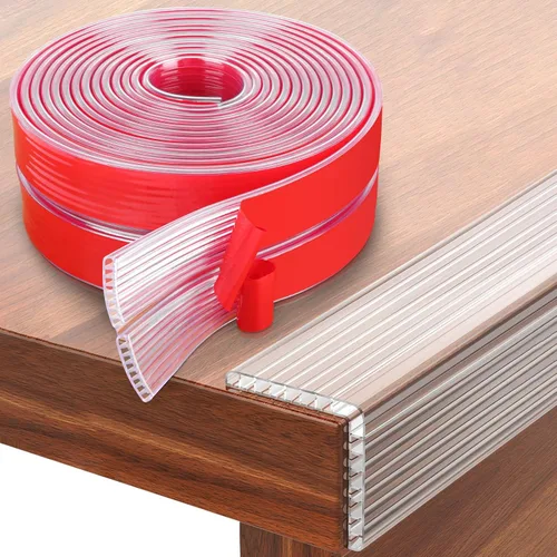 Miniatura 12 de Protector de bordes para bebés, tira protectora de borde transparente, cinta de cubierta de borde afilado, protectores protectores autoadhesivos