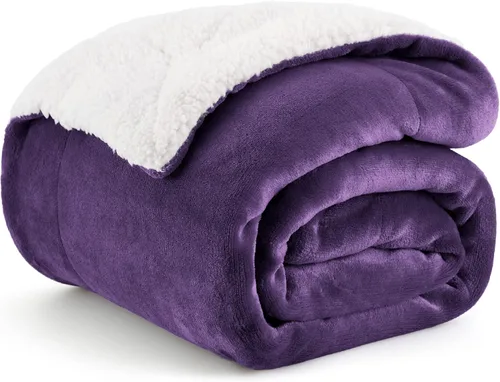Bedsure GentleSoft Manta Throw de Vellón Sherpa Tamaño Twin para Sofá - Manta Gruesa y Cálida Regalos para Mujeres y Niñas, Manta de Navidad Twin 08