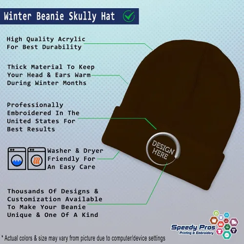 Miniatura 43 de Gorro de invierno para hombres y mujeres, gorro de acrílico con texto personalizado personalizado