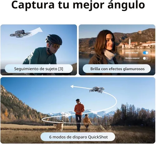 Miniatura 4 de DJI Flip (RC-N3), dron con cámara 4K UHD para adultos, menos de 249 g, estabilización de cardán de 3 ejes, transmisión de video de 44000 pies/13 km