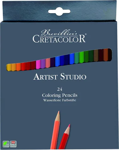 Cretacolor Artist Studio - Juego de lápices para colorear, 24 colores