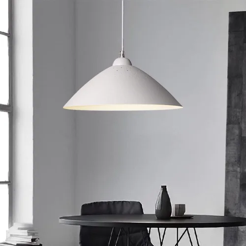 Miniatura 2 de Vintage Industrial Pendant Light Farmhouse Metal Cone Hanging Lamp with E27/E26 Sockets Adjustable Height Retro Loft Suspension Lighting Fixtures