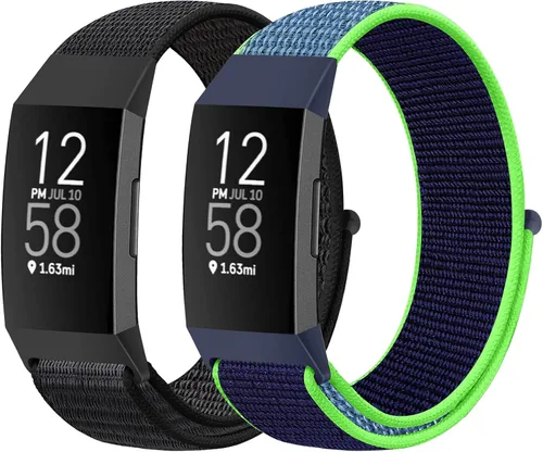 Miniatura 39 de Correas de reloj de nailon compatibles con Fitbit Charge 4/Charge 3/SE, pulsera de repuesto transpirable suave para deporte, correa con banda