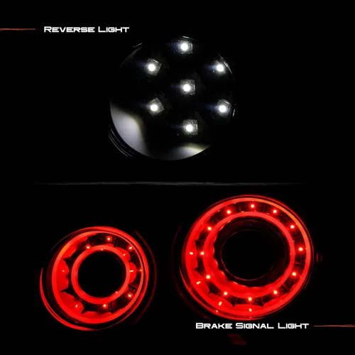 Miniatura 4 de AKKON - Compatible con 2009-2017 GTR GT-R R35 Sport Coupé 2 puertas LED negras luces traseras conductor+pasajero con freno de estacionamiento