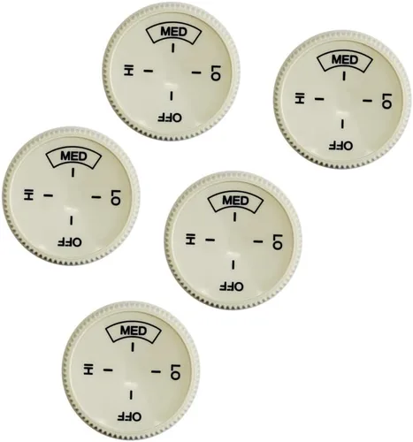 Miniatura 10 de 2 piezas de zócalo calentador termostato control de temperatura perilla de dial de repuesto de placa base de repuesto