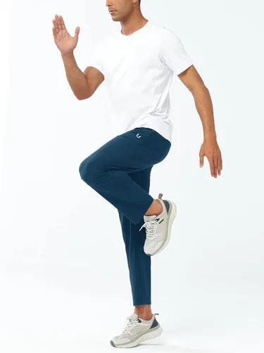 Miniatura 5 de NORTHYARD Pantalones deportivos para correr para hombre, pantalones de gimnasio ligeros, pantalones de correr con dobladillo abierto