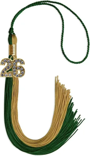 Miniatura 143 de Endea Graduation Borla de doble color con dije dorado (negro/oro brillante, 2022)