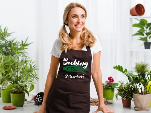 Miniatura 6 de Delantal de Navidad personalizado para mujer, delantales de hornear personalizados rojos o verdes con nombre, regalos de Navidad para mamá, abuela