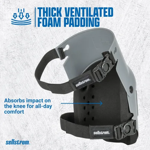 Miniatura 2 de sellstrom knee-pro rodilla Pad de plástico duro durable y ultra Flex III Series, Anaranjado/Gris, 1