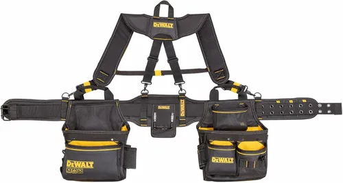 DEWALT Organizador de cinturón de herramientas profesional con tirantes y 25 bolsillos, construcción resistente (DWST540602)