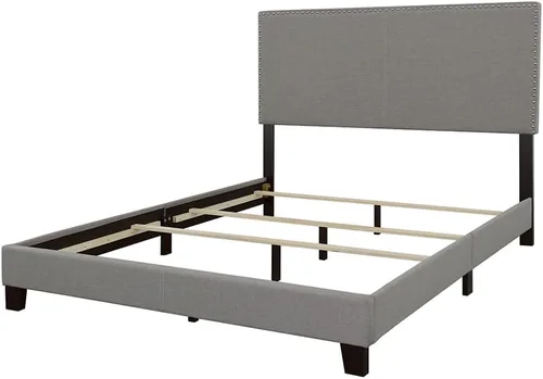 Miniatura 6 de Coaster Home Furnishings Boyd 350071Q - Marco de cama tapizado de tela de transición, tamaño Queen, cabecero de 50 pulgadas, color gris