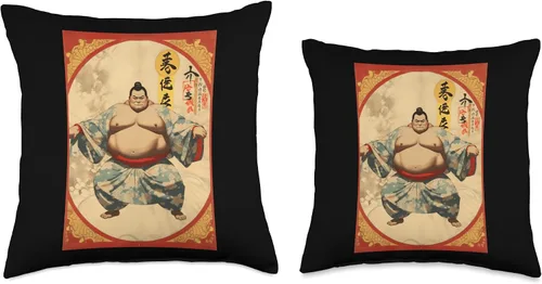 Miniatura 3 de Sumo Wrestler I Love Japanese Sumo Vintage Art Throw Pillow
