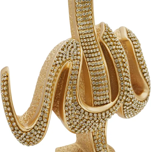 Miniatura 2 de Juego de 2 piezas de decoración de mesa de regalo islámico, sujetalibros árabe Allah Muhammad (oro, 4.3 x 8.7 in)