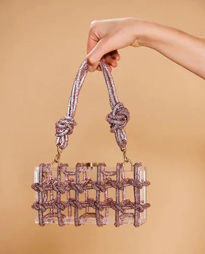 Miniatura 4 de Bolso de noche para mujer, bolso de mano transparente, bolso de moda, bolso cruzado, Negro
