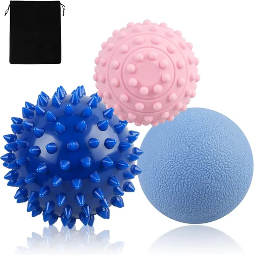Miniatura 21 de Pelota de lacrosse para masaje WOVTE para músculos doloridos, hombros, cuello, espalda, pies, cuerpo, tejido profundo, punto de activación, nudos