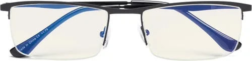 CessBlu Protección UV,Anti rayos azules,Gafas de lectura de computadora de medio borde