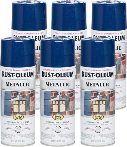 Miniatura 24 de Rust-Oleum 313142 Stops Rust Pintura en Aerosol Metálica, 11 onzas, Bronce Champán