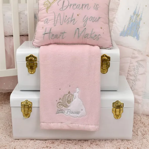 Miniatura 2 de NoJo Disney Ariel Watercolor Wishes - Manta de bebé súper suave color rosa, lavanda, aguamarina y naranja, una de una especie de sherpa