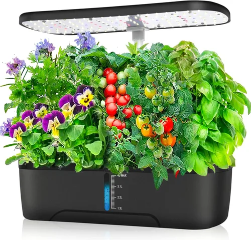 Sistema de cultivo hidropónico, jardín de hierbas interior, 12 cápsulas Sistema de cultivo hidropónico, kit de jardín de hierbas sistema de