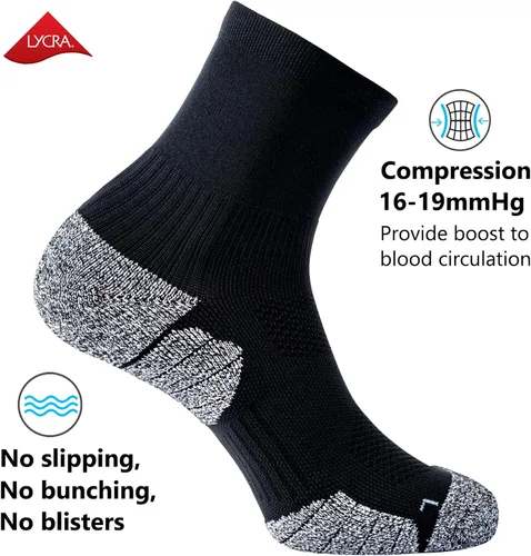 Miniatura 12 de CWVLC Calcetines deportivos de compresión acolchados para hombres y mujeres
