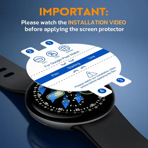 Miniatura 6 de Misxi 6 unidades de protector de pantalla transparente para Google Pixel Watch 4/3/2/1 41mm, TPU suave sin burbujas, autorreparable, instalación